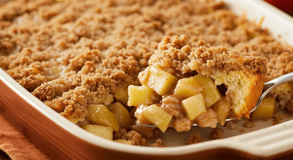 Sweet and savory apple cinnamon breakfast casserole.

