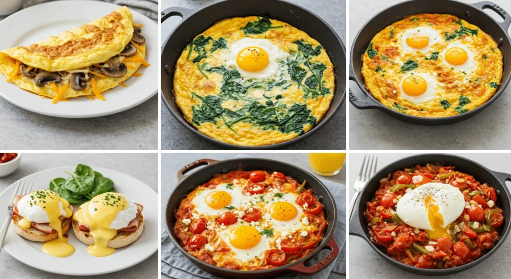 Healthy and quick egg dinner recipes featuring scrambled eggs with vegetables, perfect for busy weeknights.

