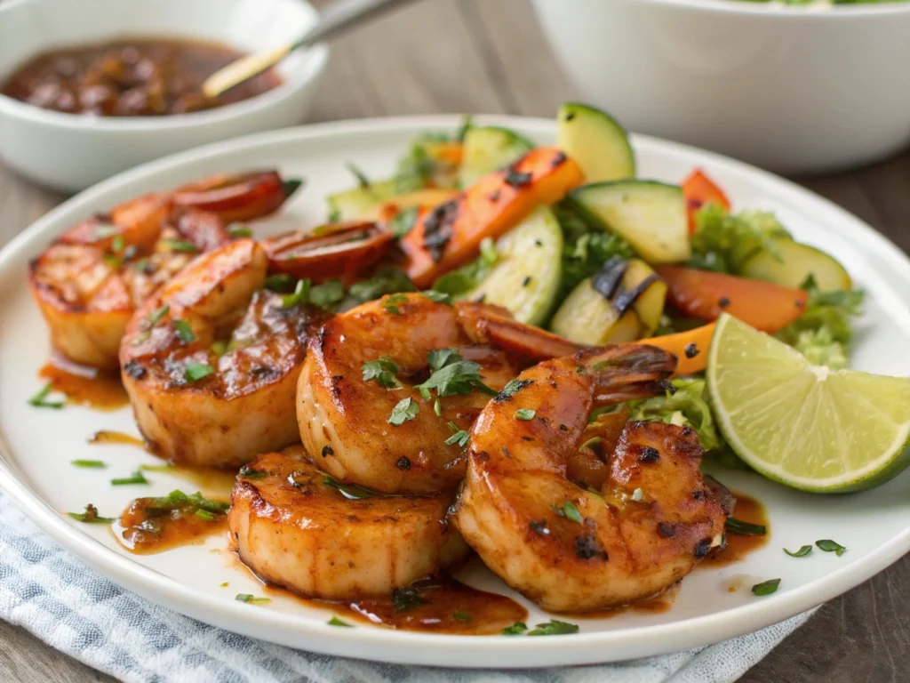 A delicious honey garlic BBQ shrimp marinade with a perfect balance of sweetness and savory flavor, ideal for grilling.

