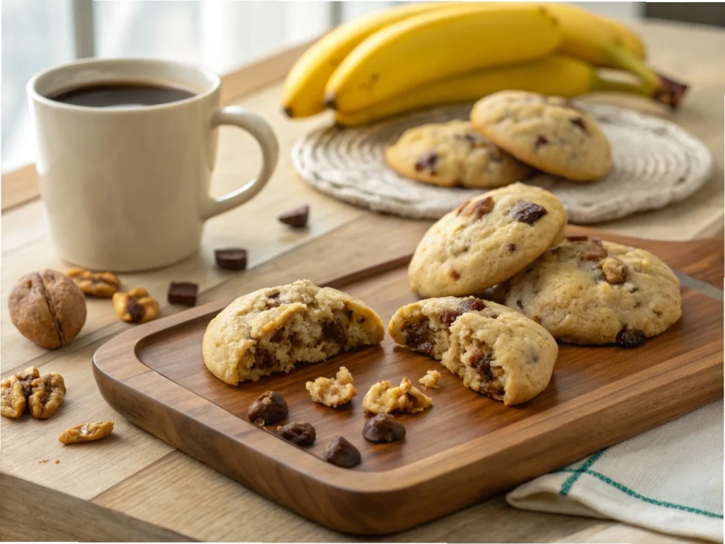 Golden, freshly baked cookies on a plate