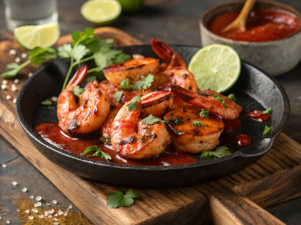 A spicy and bold Sriracha BBQ shrimp marinade with a perfect blend of heat, garlic, and smoky flavor, ready for grilling.

