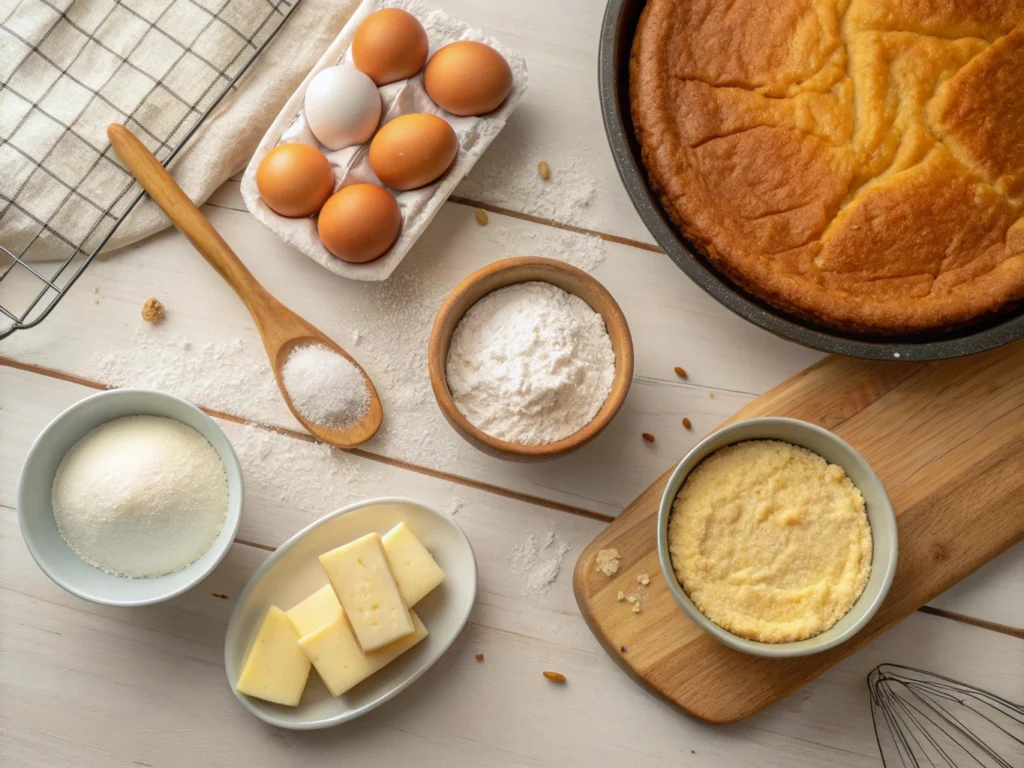 Essential ingredients and preparation steps to make Dutch Butter Cake (Boterkoek) from scratch

