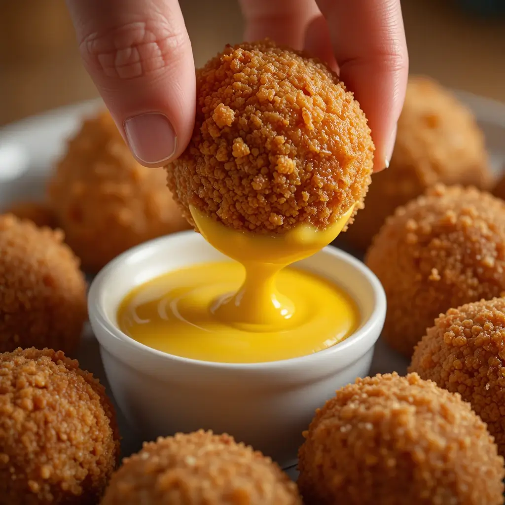 AH Airfryer Bitterballs cooked and ready to serve with crispy golden exterior.