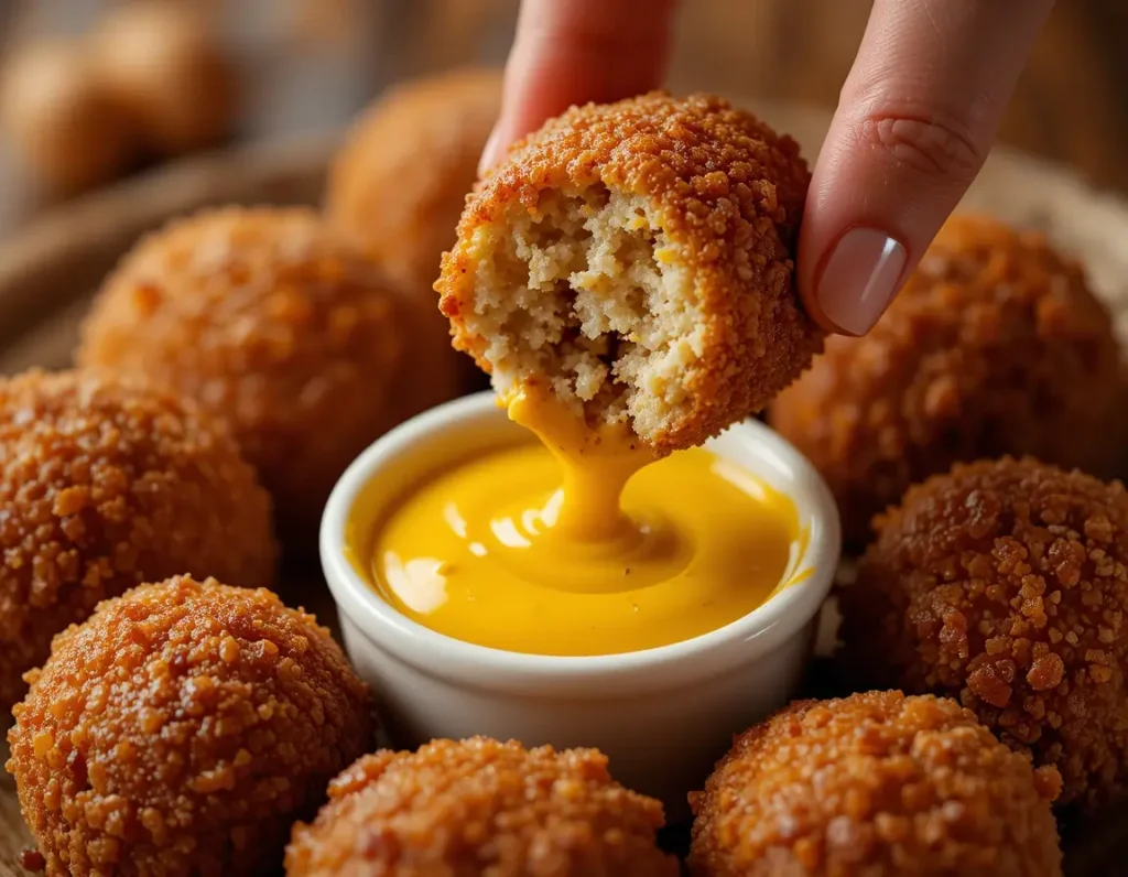 AH Airfryer Bitterballs close-up showing their crispy, golden coating.