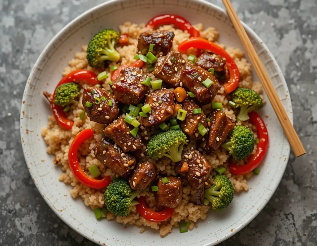 Instant rice recipes – Close-up of cooked instant rice in a bowl.