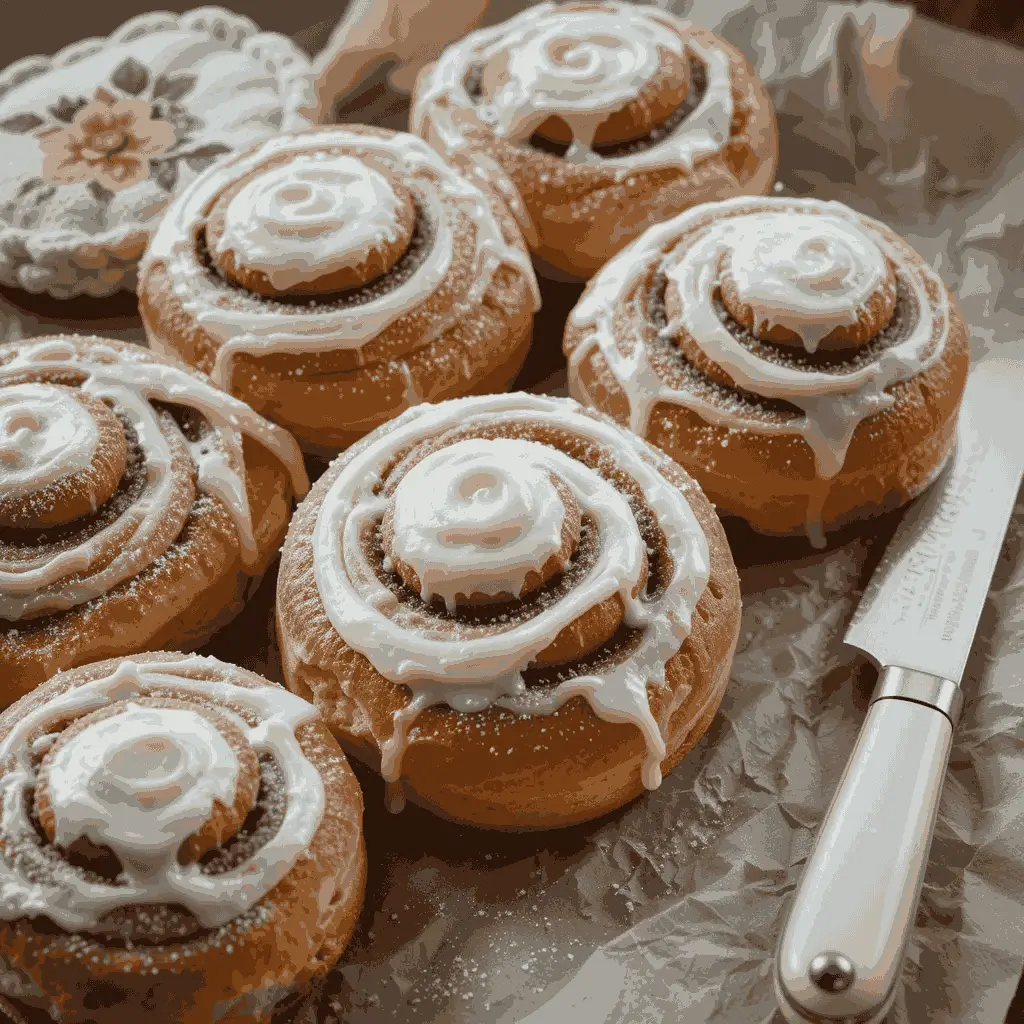 Sourdough cinnamon rolls with a generous layer of chopped nuts sprinkled on top, fresh from the oven.