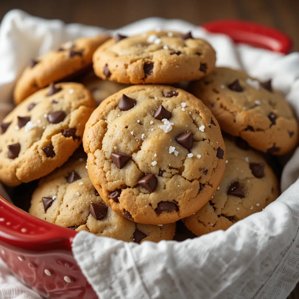 A close-up of sourdough cookies arranged on a plate, showcasing their chewy texture and golden-brown color with a sprinkle of sugar.