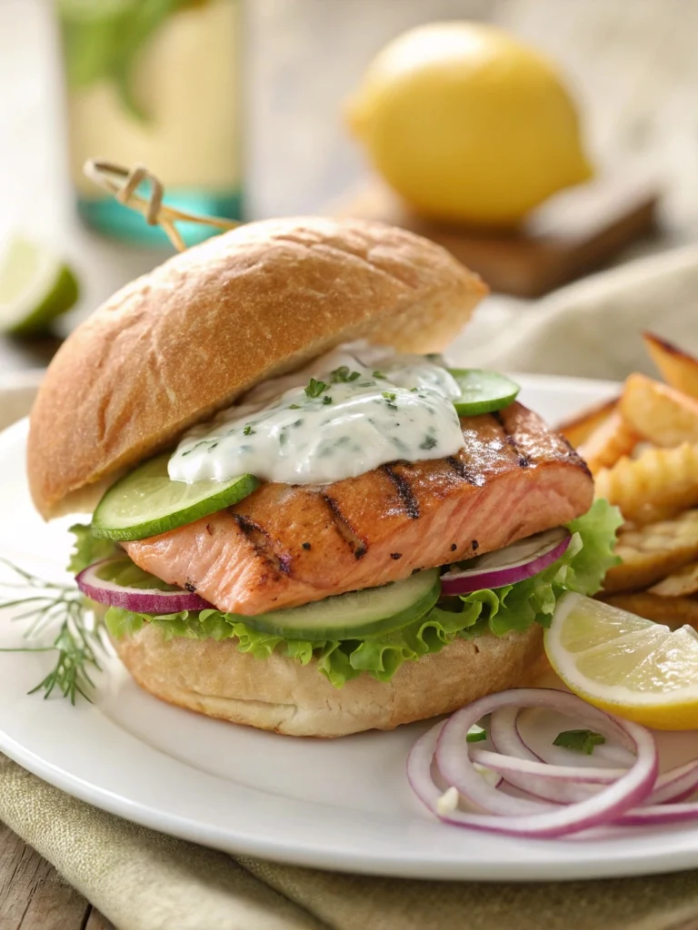 Salmon Sandwich Recipe featuring smoked salmon, dill, and capers