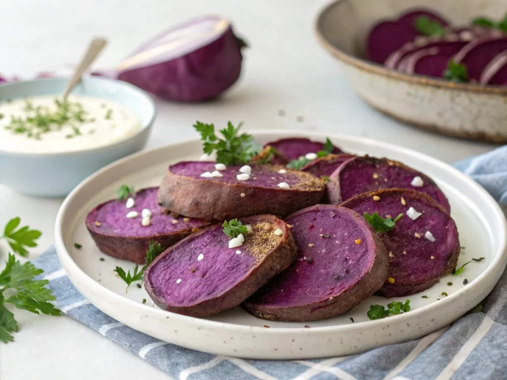 Purple sweet potato recipe – vibrant and healthy dishes using purple sweet potatoes.